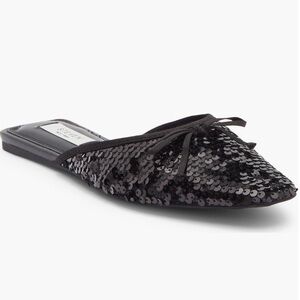 Steven New York Sequin Pointed Toe Mule - Black